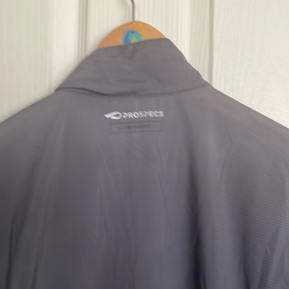 PROSPECS Jog Jacket/ Windbreaker Gray/Blue with Neon Orange details. Unisex - Picture 8 of 8
